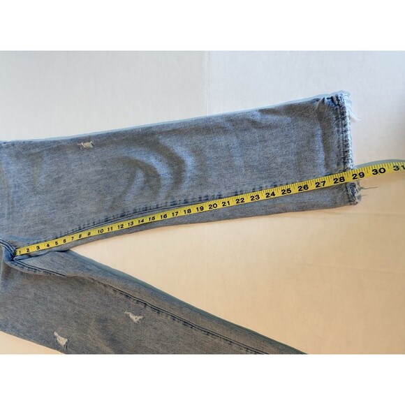 Pistola Jeans Women's Size 27 Light Blue 5-Pocket Distressed Denim Blue - Picture 9 of 13